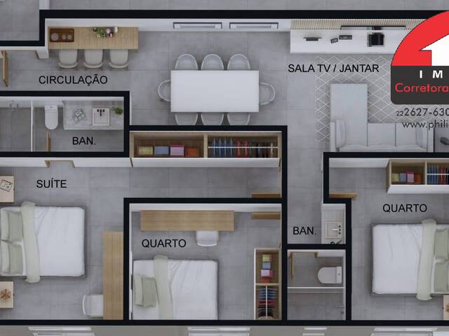 #2183 - Apartamento para Venda em São Pedro da Aldeia - RJ