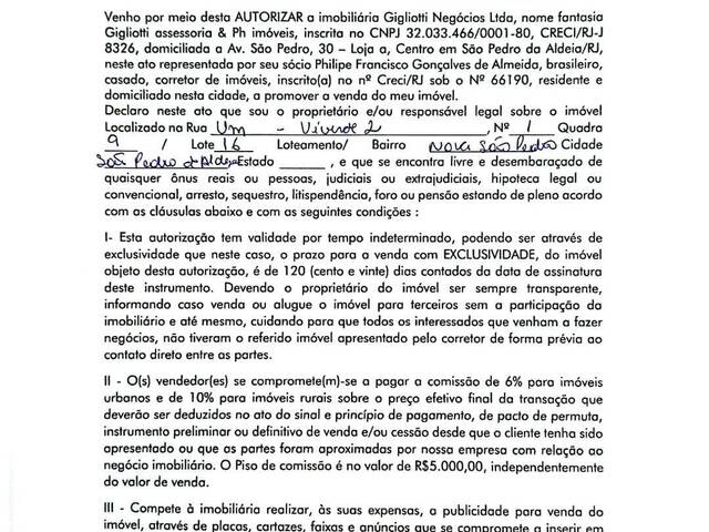 #3650 - Área para Venda em São Pedro da Aldeia - RJ - 3